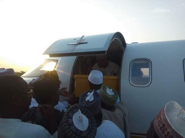 Sad! Remains Of Hadiza Lamido, Who Died At Age 38, Arrives Jigawa Airport. (Photos)