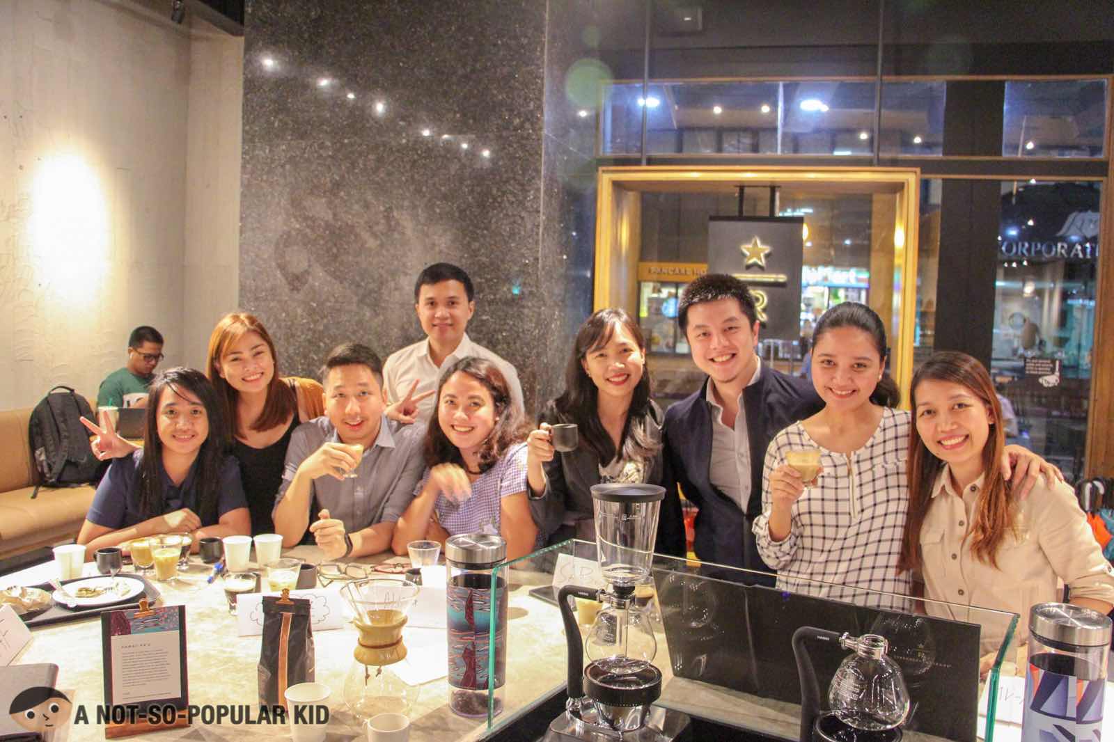 Sabrina Rivas and friends in Starbucks Reserve