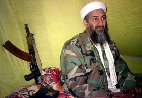 Bin Laden posters used for. Osama in Laden wife not used