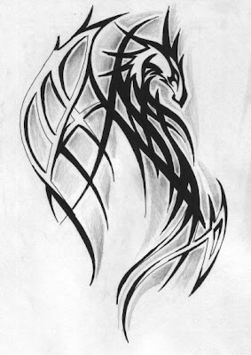 tribal dragon tattoo,dragon tattoo