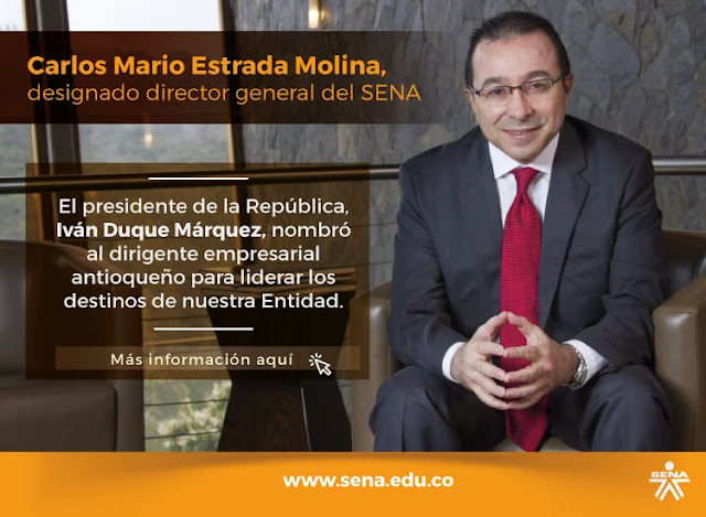 http://nube.sena.edu.co/noticias/Carlos-Mario-Estrada-Molina-fue-designado-como-nuevo-director-general-del-SENA.html