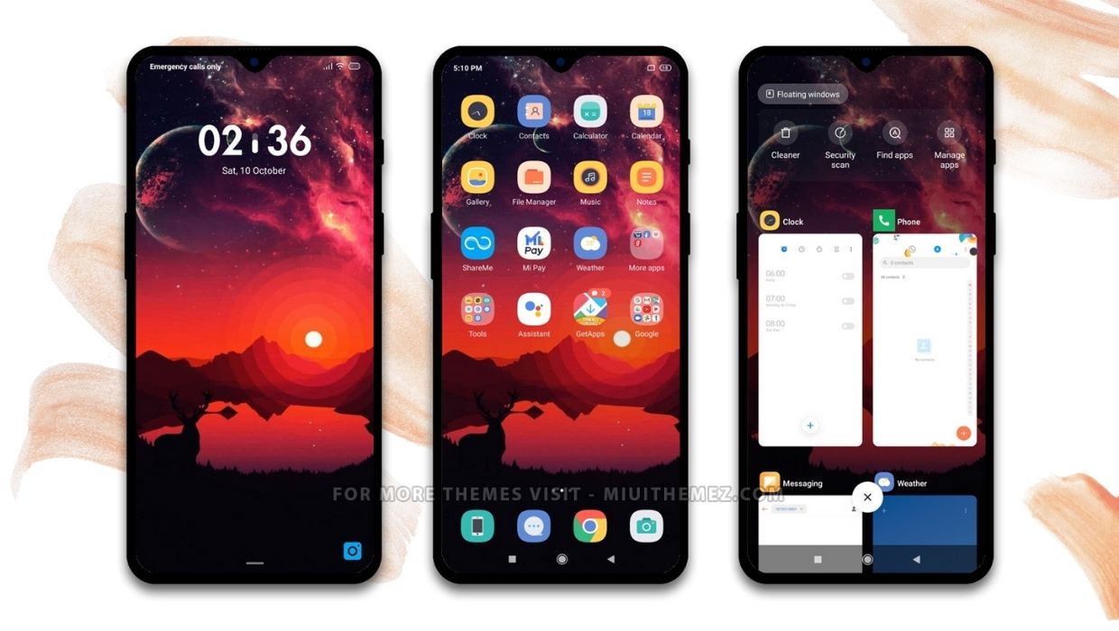 Minimal Sun red 12 MIUI Theme