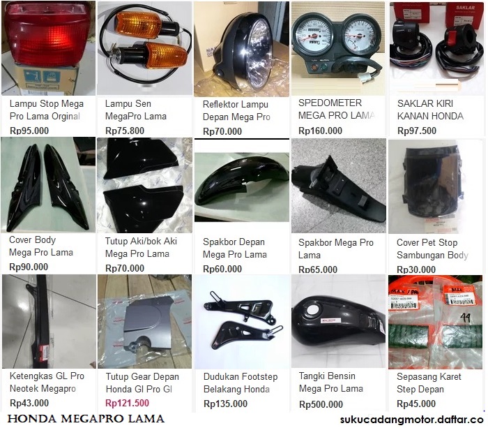 Katalog Suku Cadang Honda Megapro