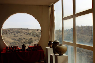 Photograph inside Arcosanti Visitor Center by Taylor Sirard