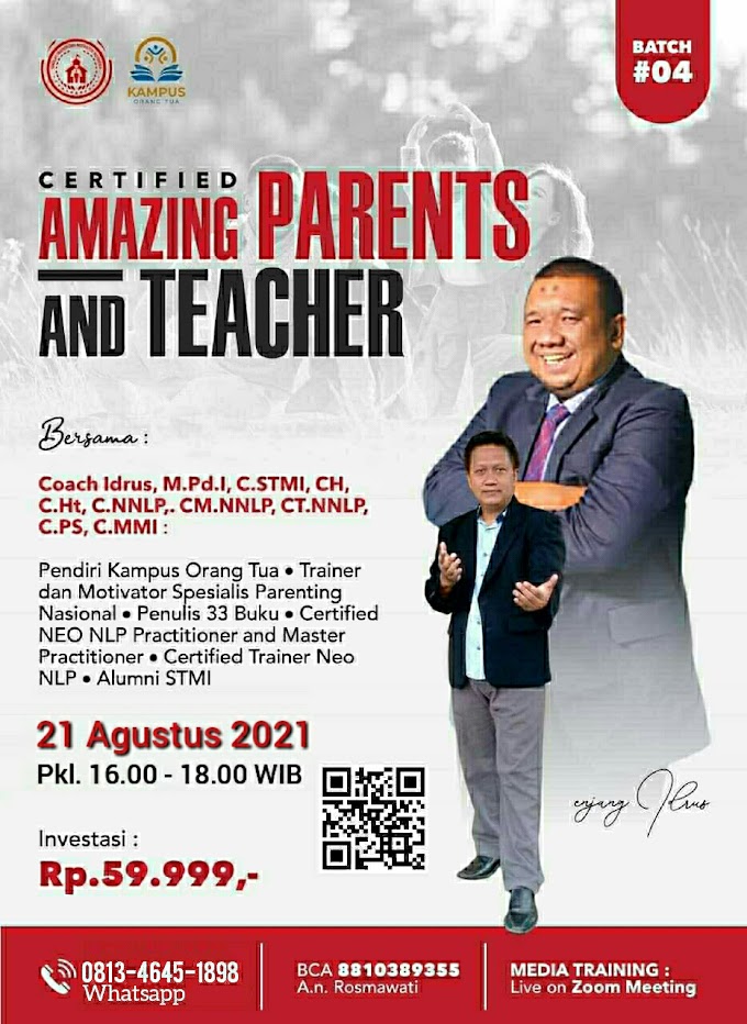 Gelar Non Akademik Certified Amazing Parents And Teacher