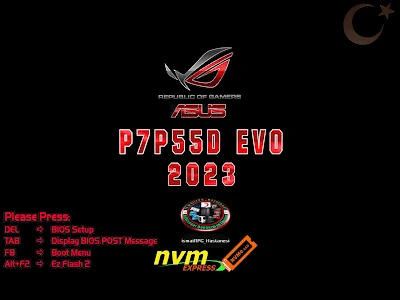 2023 ASUS P7P55D EVO NVMe M.2 SSD BOOTABLE BIOS MOD