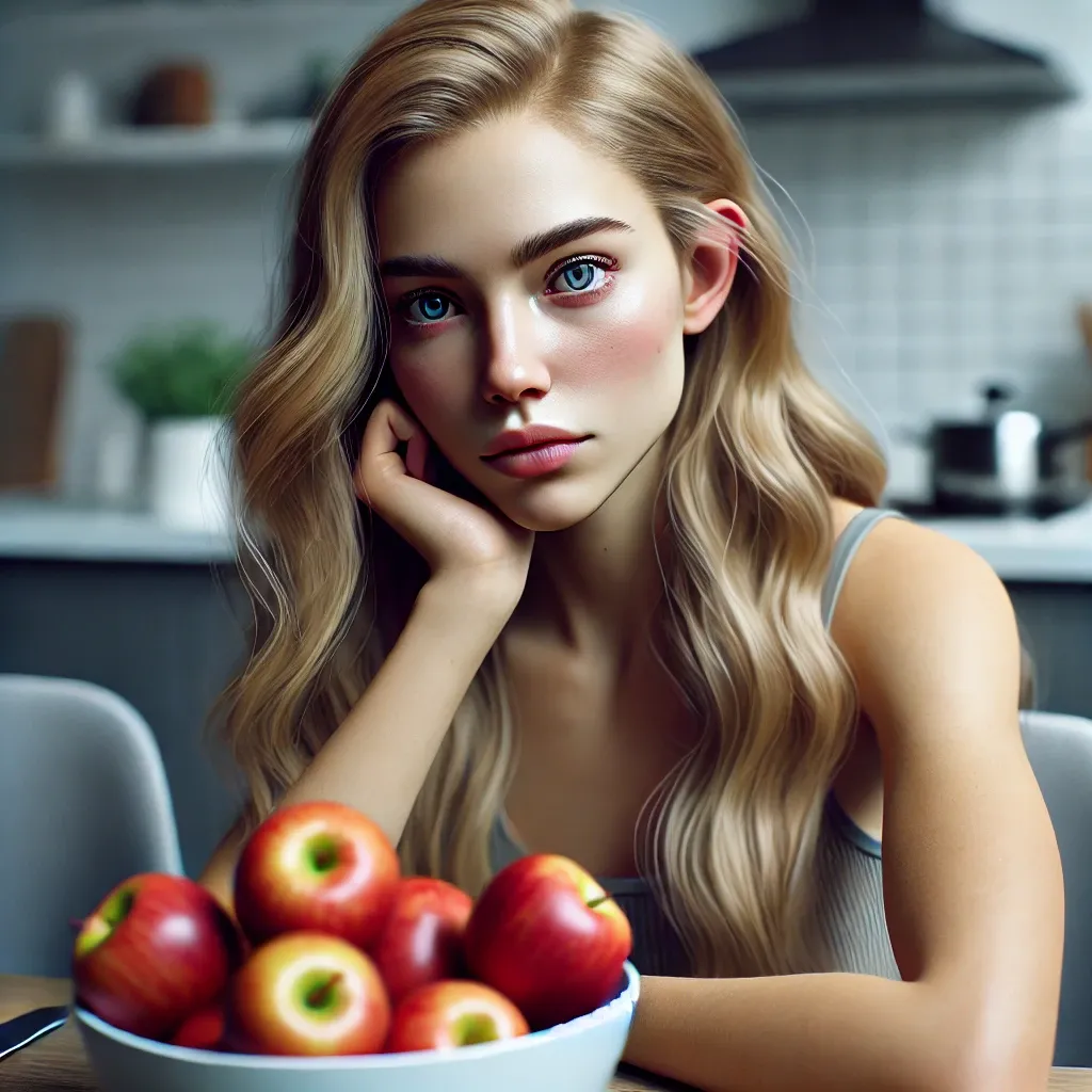 A-20-year-old-blonde-European-woman-on-an-apple-diet