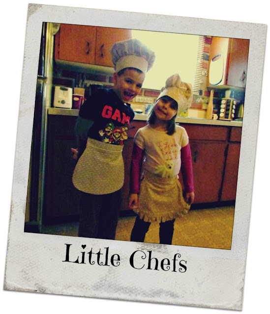 little chefs, DIY chefs hat, kids apron