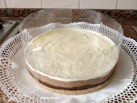 tarta desmontada con papel de acetato