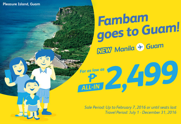 Manila to Guam January 2016 Seat Sale Promo