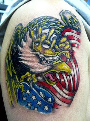 shoulder tattoo with eagle tattoo designs-american tattoo stylist