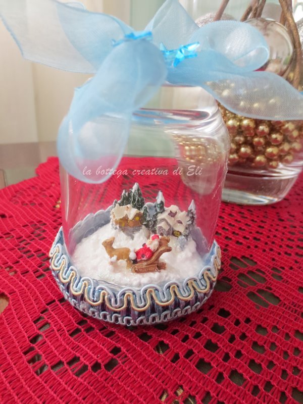 tutorial snowglobes con barattoli di vetro