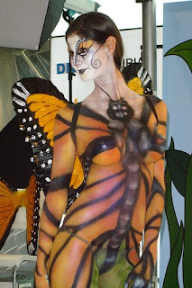 Body paint dragonfly