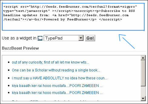 Widget-code