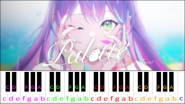 Palette by Tokoyami Towa Piano / Keyboard Easy Letter Notes for Beginners