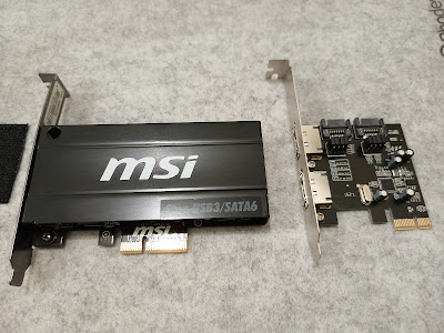 Tampilan Depan SATA III Card MSI STAR dan Generic ASMedia