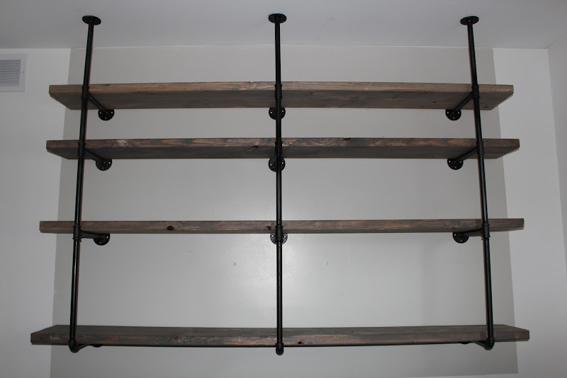 Industrial Pipe Shelves DIY