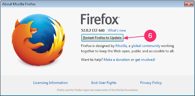 cara update mozilla firefox di pc