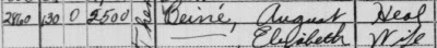 August Beine in the 1940 Census