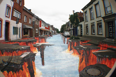 Lava Burst Street Art by Edgar Mueller Seen On www.coolpicturegallery.net