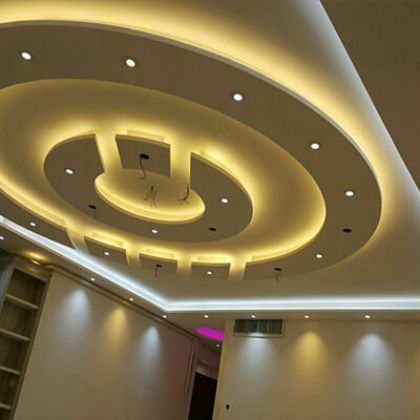 Top 100 Gypsum board false ceiling designs for living room ...