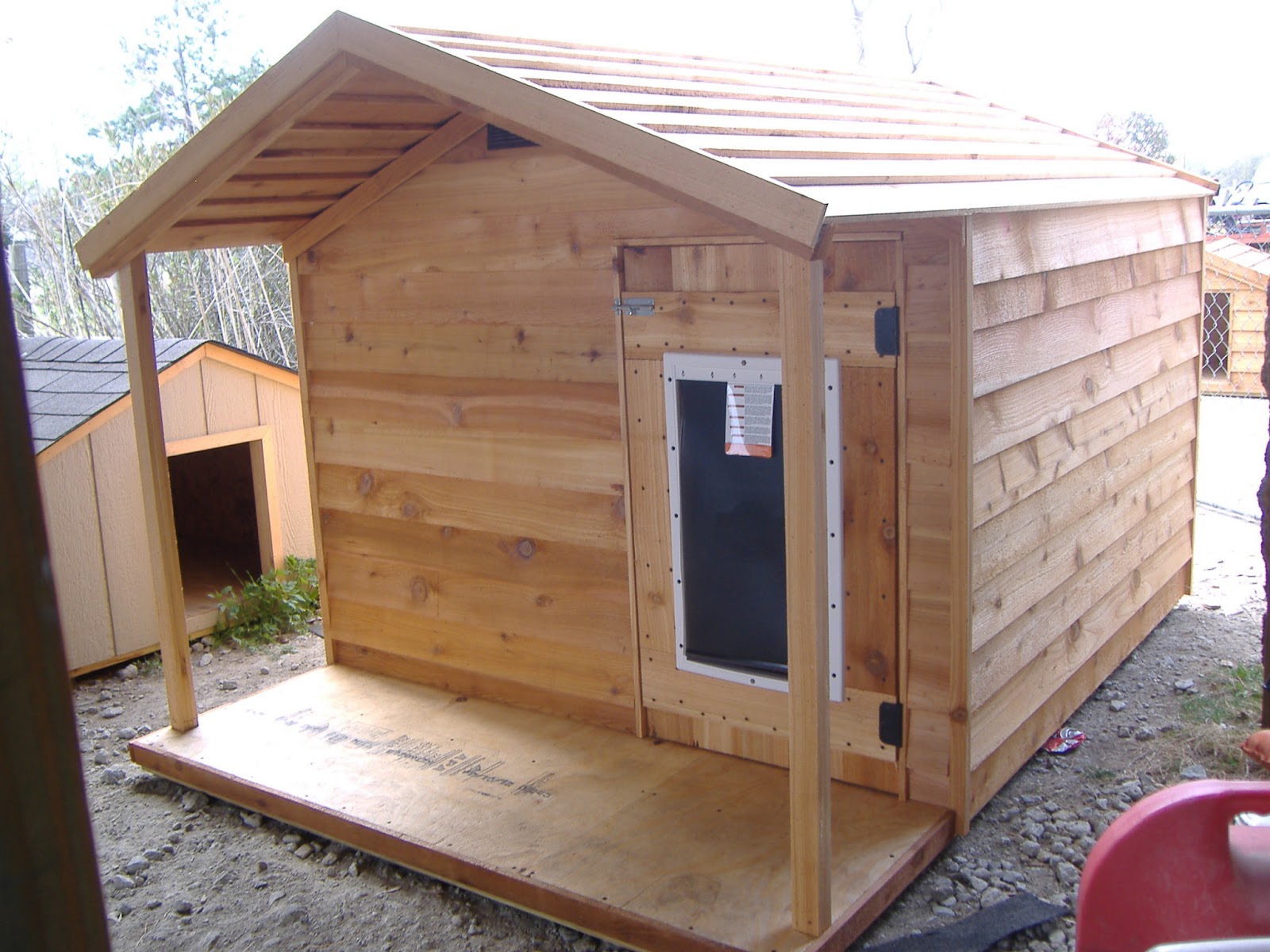  this summer in one of our Ac Dog Houses http//www.greenswoodworks.com