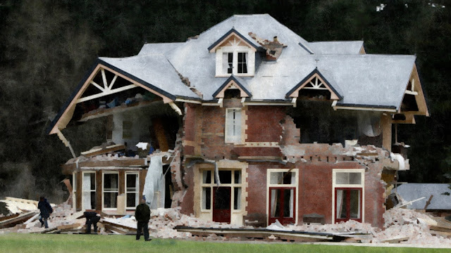 Brick house in an Earthquake