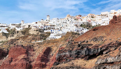 Vista Panorámica de Santorini Italia