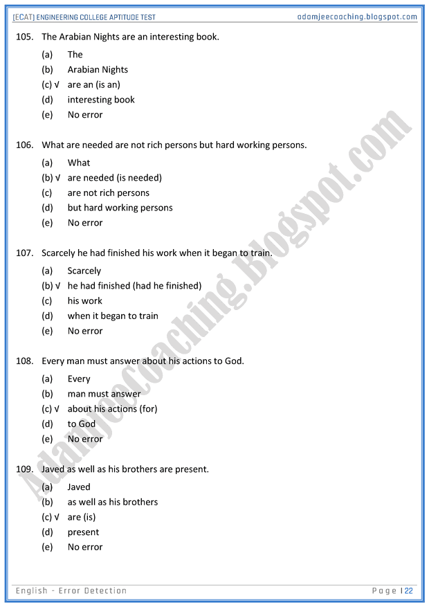 ecat-english-error-detection-mcqs-for-engineering-college-entry-test