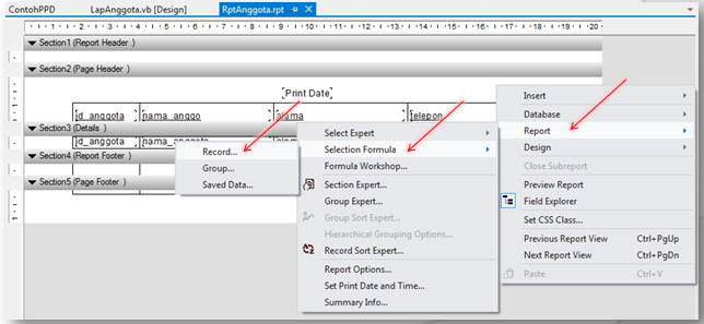 Cara Membuat Laporan Crystal Report dengan Parameter dan Query LIKE (VB.NET)