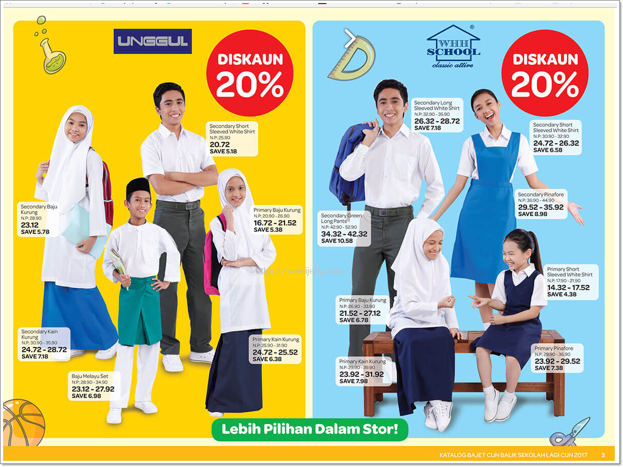  SuMiJellY Weblog Senarai Harga Pakaian Baju Sekolah 2020