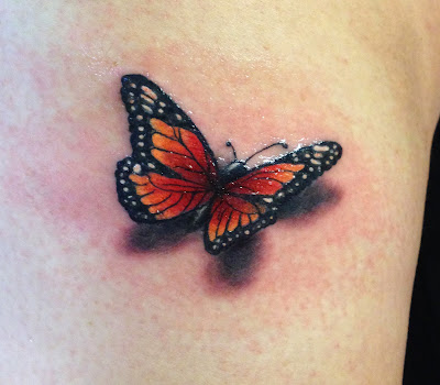 butterfly tattoo portrait