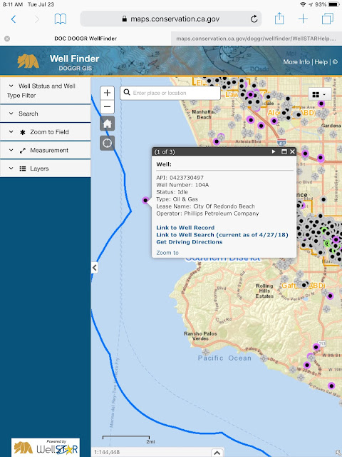 plugged oil well conoco phillips santa monica bay