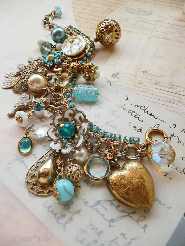 DIY Upcycled Vintage Jewelry Bracelet