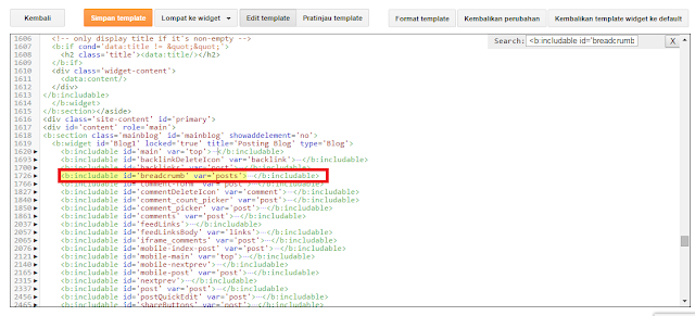 Cara Membuat Breadrumbs agar tidak terindex Google di Web Blog