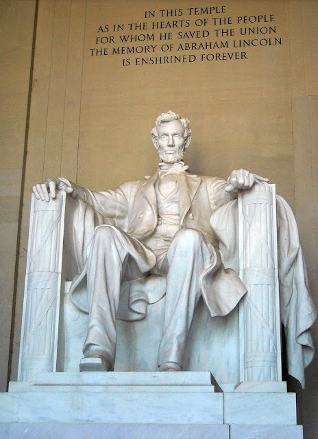 Abraham Lincoln Sculpture in the Lincoln Memorial Washington DC