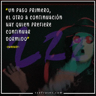 Fragmento del video de Bunbury "las palabras" con letra de la misma