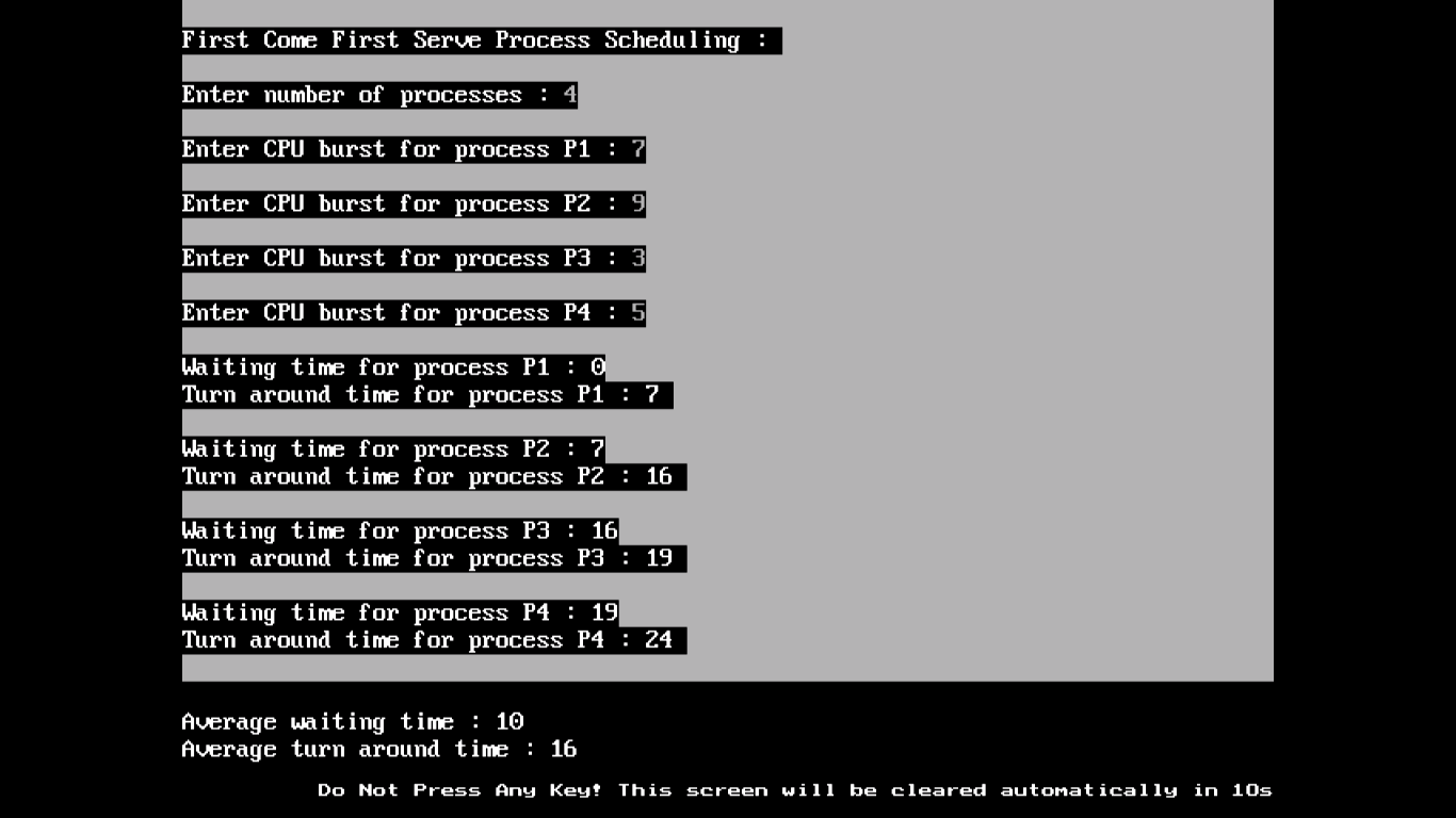 First Come First Serve [FCFS] is simplest, nonpreemptive type of process scheduling algorithm & can be implemented using First In First Out [FIFO] queue and can be represented using Gantt chart.