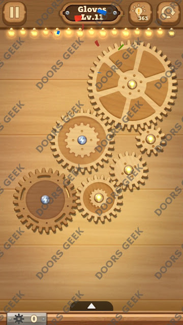 Fix it: Gear Puzzle [Gloves] Level 11 Solution, Cheats, Walkthrough for Android, iPhone, iPad and iPod