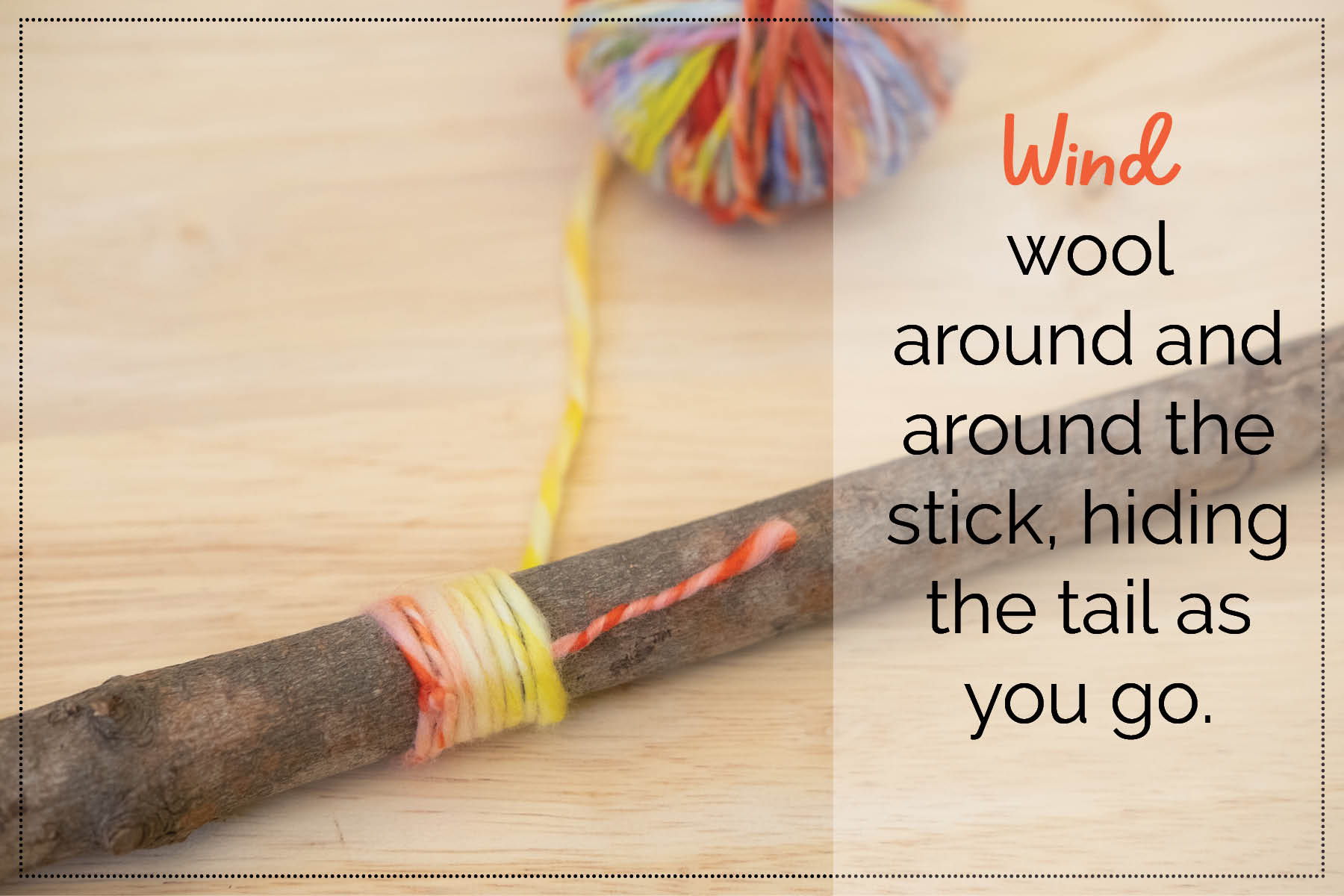 How to yarn wrap a stick