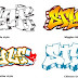 Graffiti Letters "STYLE" in Puzzle, Wiggles, Softy and Chinese Design