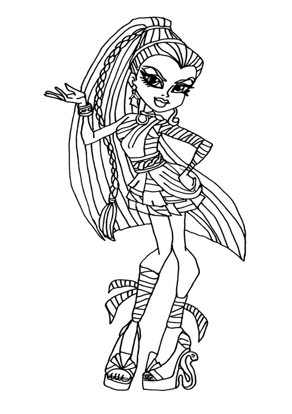 Monster High dibujos para imprimir y colorear Dibujos