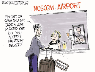 image: cartoon by Chip Bok, "Snowden in Moscow"
