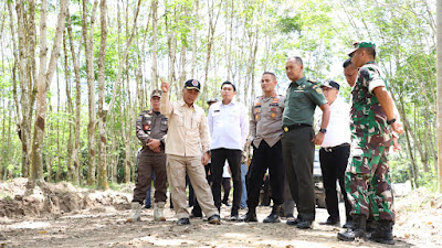 Bersama Forkopimda, Pj Bubati Tinjau Perbaikan Jembatan​ Rimba Ukur-Rantau Sialang