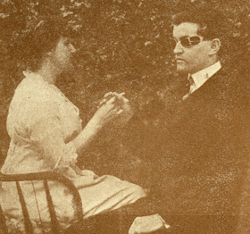 instructor and student from the California School for the Deaf and Blind in 1920
