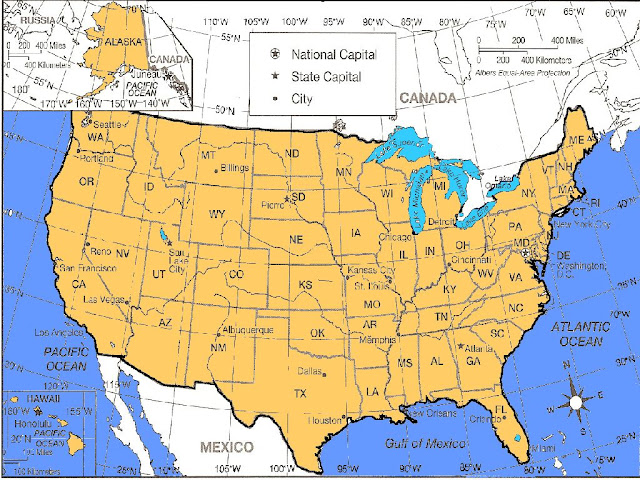 Longitude And Latitude Map Of United States