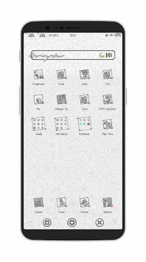 Tema Oppo Foto Sketch Untuk Oppo A83, F5, A3S, A3, A5, F7 dan Realme