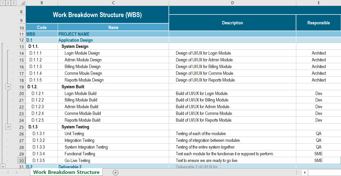 How To Create A Work Breakdown Structure Free Wbs Template