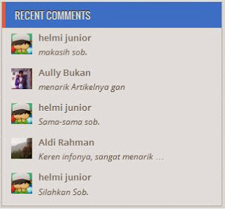 Cara Membuat Komentar Terbaru Dengan Avatar