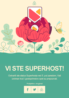 Ljeto 2019, Apartman Romina - Pula: Airbnb Superhost 5-ti put zaredom.